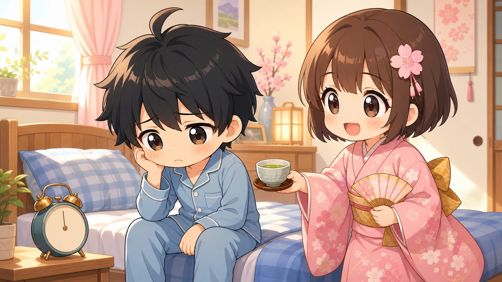 朝仕事に行きたくない気持ちに寄り添うサクラとマサキ