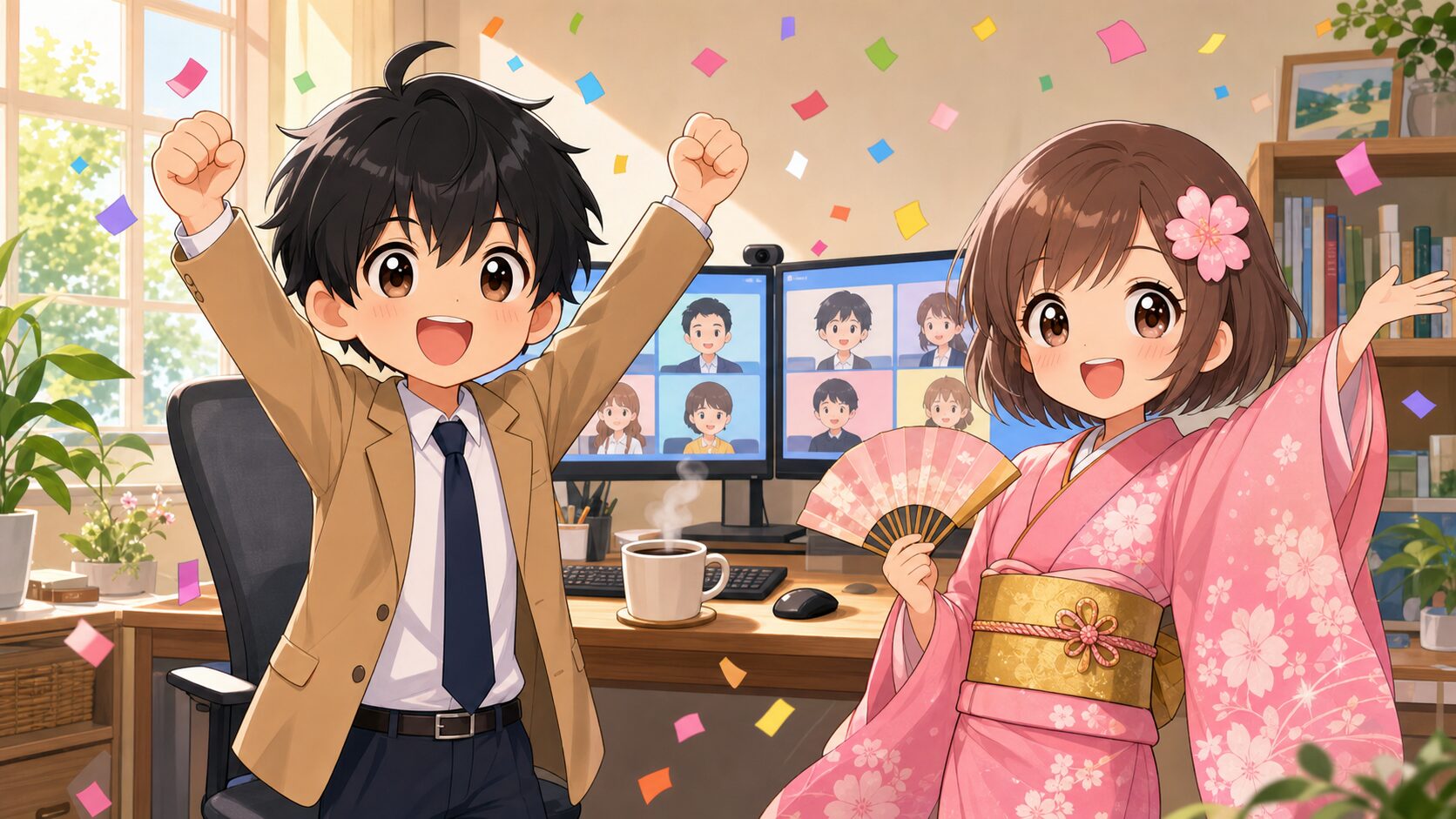 在宅勤務の正社員を目指す方法を紹介するサクラとマサキ