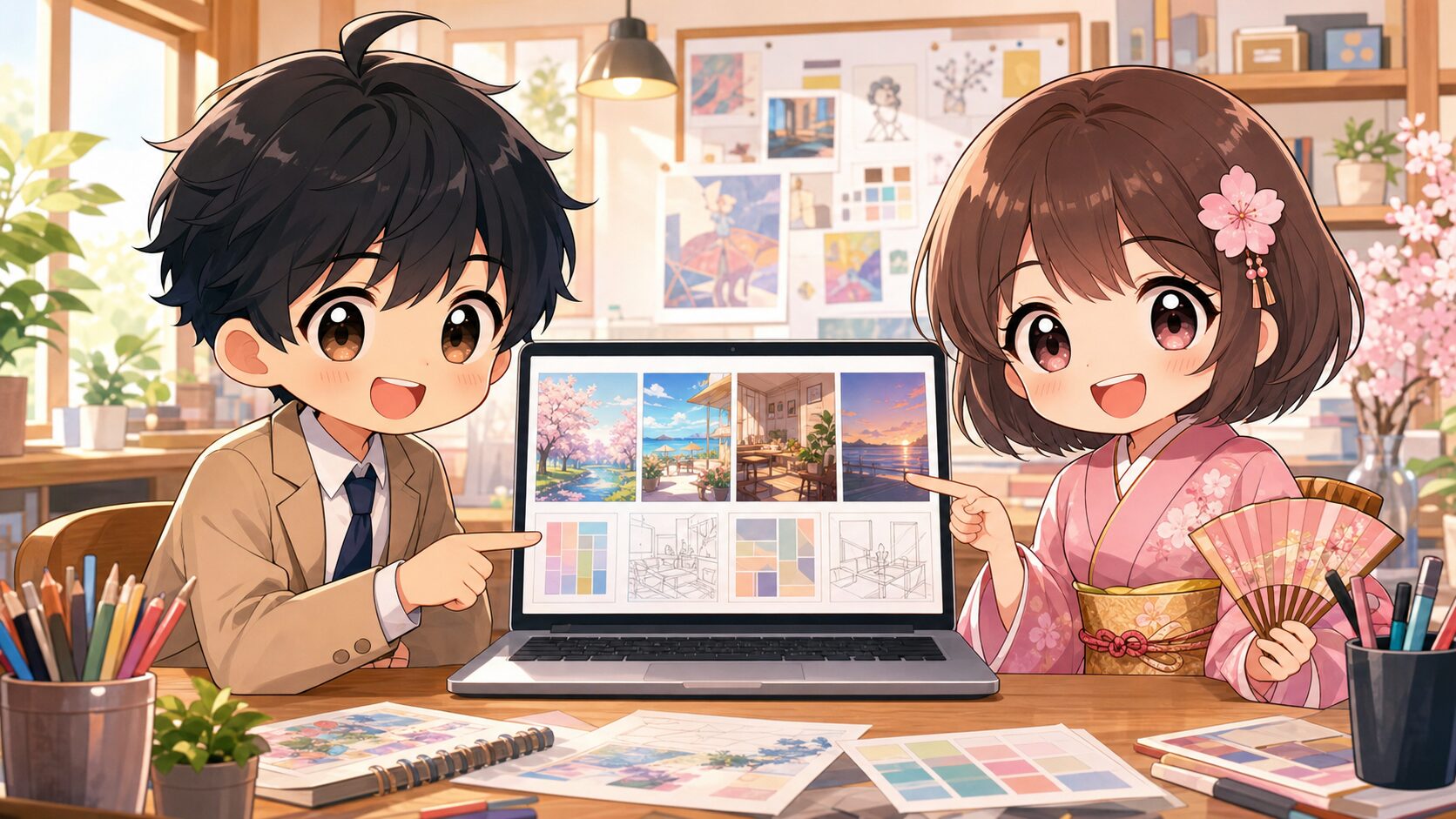 ポートフォリオを一緒に見直すMASAKIとSAKURA