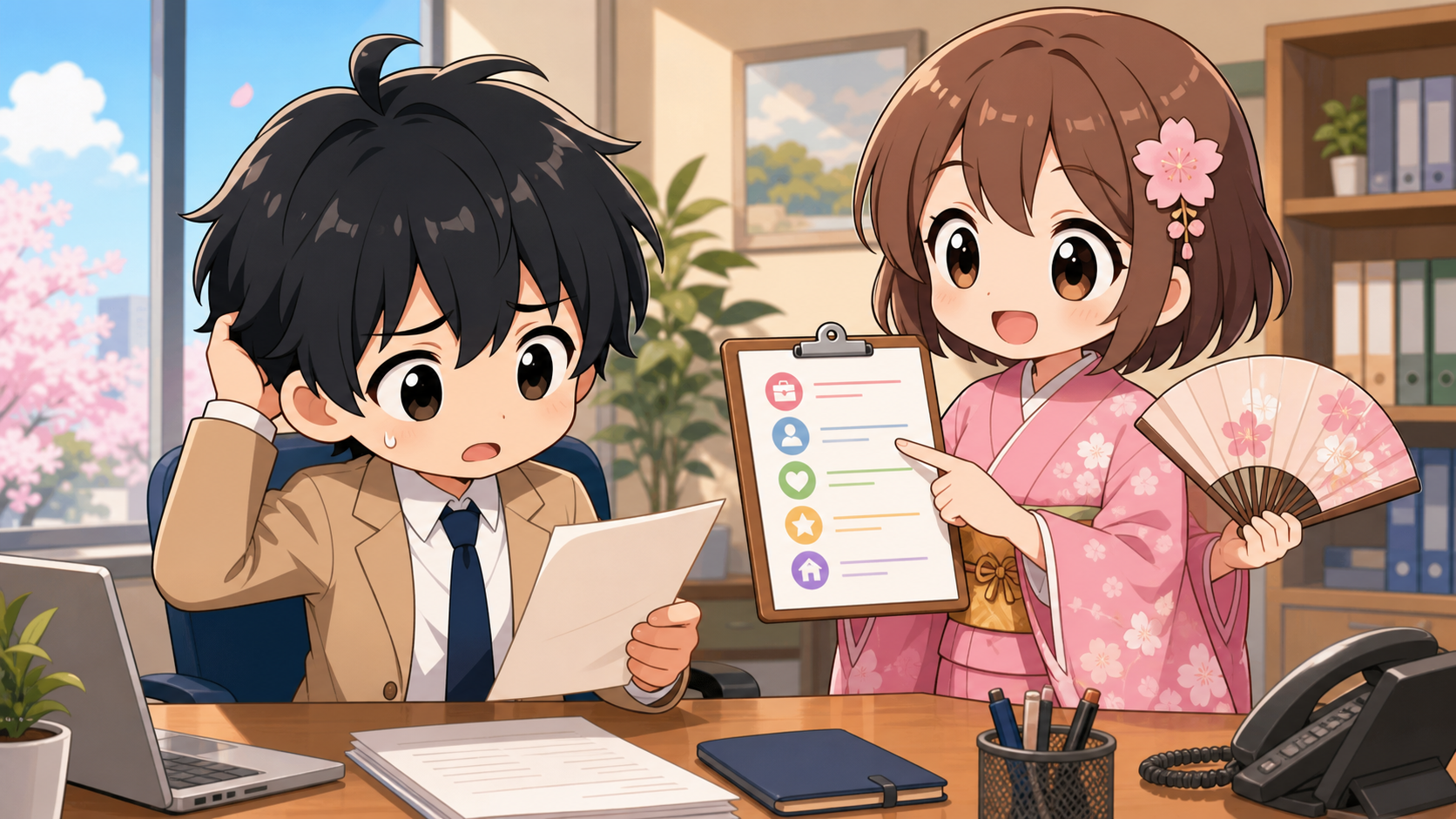 退職届を前に悩むMASAKIに、選択肢を示すSAKURA